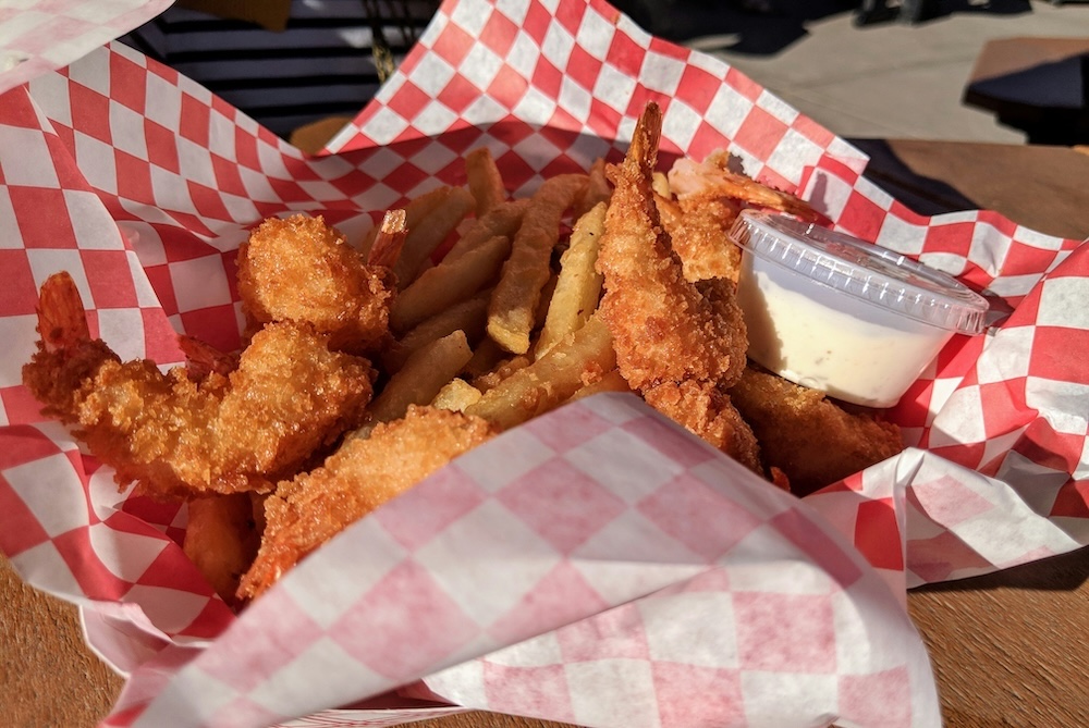 Fried seafood platter at pier 101